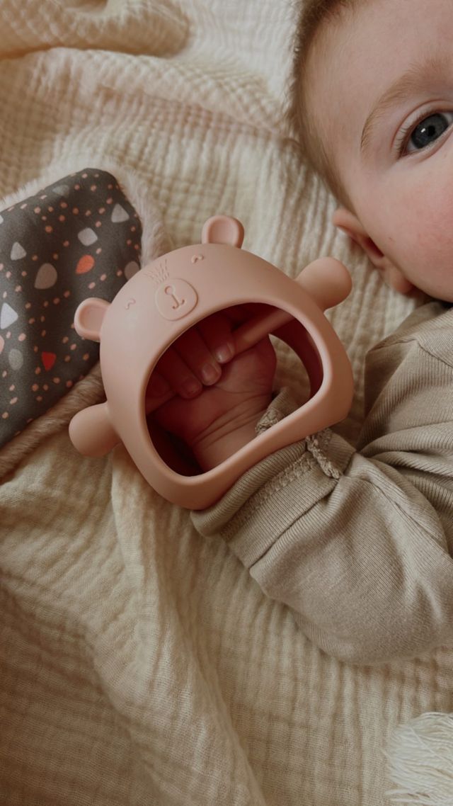 Mitaine de dentition en silicone pour bébé