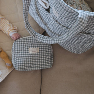 Pochette matelassée en coton biologique - Collection Vichy