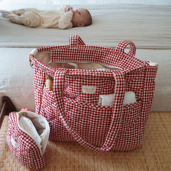 Organic cotton diaper bag - Vichy Collection
