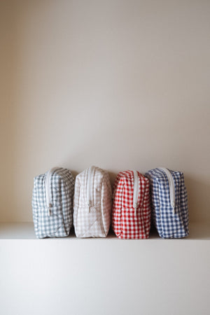 Pochette matelassée en coton biologique - Collection Vichy