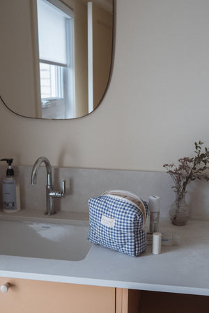 Pochette matelassée en coton biologique - Collection Vichy