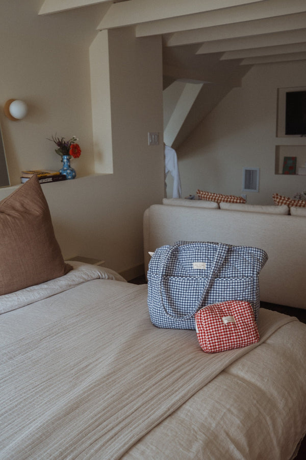 Sac à couches en coton biologique - Collection Vichy