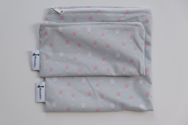 Ensemble de 2 sacs à collation et à sandwich réutilisables