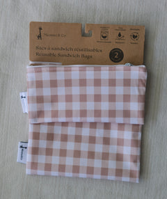 Ensemble de 2 sacs à collation et sandwich réutilisables