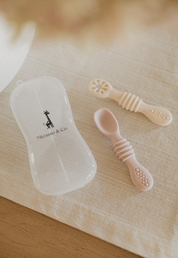 Cuillères DME pour bébé en silicone | Lot de 2