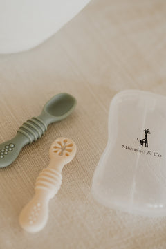 Cuillères DME pour bébé en silicone | Lot de 2