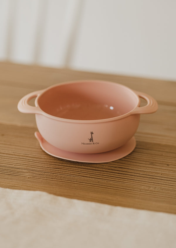 Suction silicone bowl