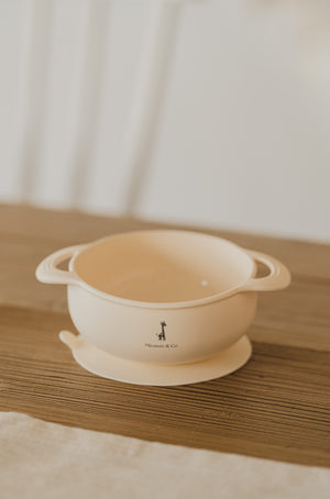 Suction silicone bowl