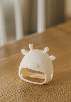 Mitaine de dentition en silicone pour bébé, girafe