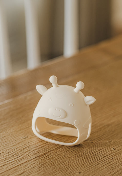 Mitaine de dentition en silicone pour bébé, girafe