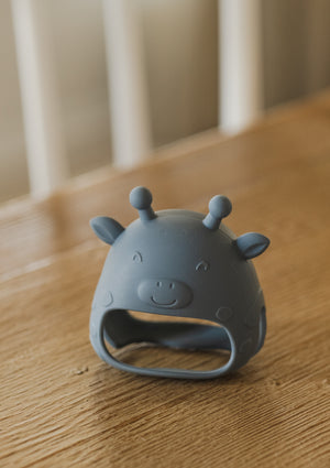 Mitaine de dentition en silicone pour bébé, girafe