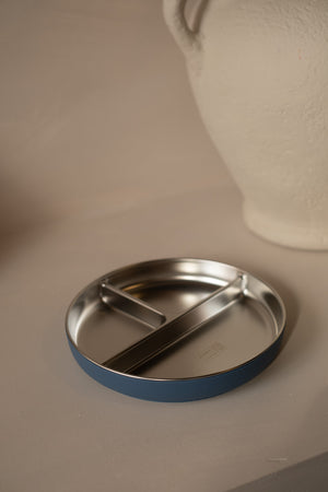 assiette divisée bleu majestueux micasso