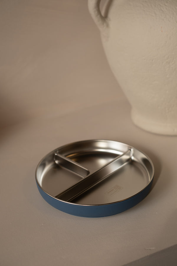 assiette divisée bleu majestueux micasso