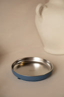 assiette inox-silicone bleu majesteux