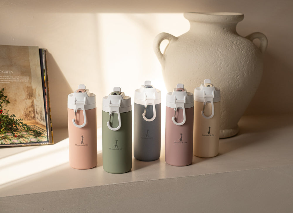bouteille d'eau en silicone pour l'école et camp de jour