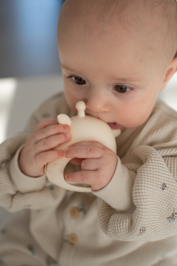Mitaine de dentition en silicone pour bébé, girafe