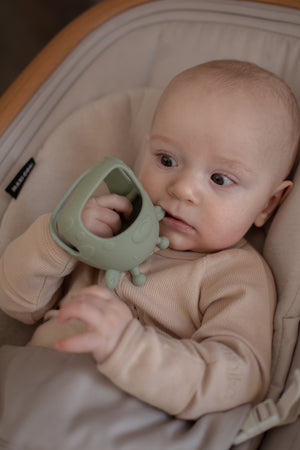 Mitaine de dentition en silicone pour bébé, girafe