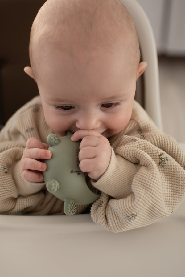 Mitaine de dentition en silicone pour bébé, girafe
