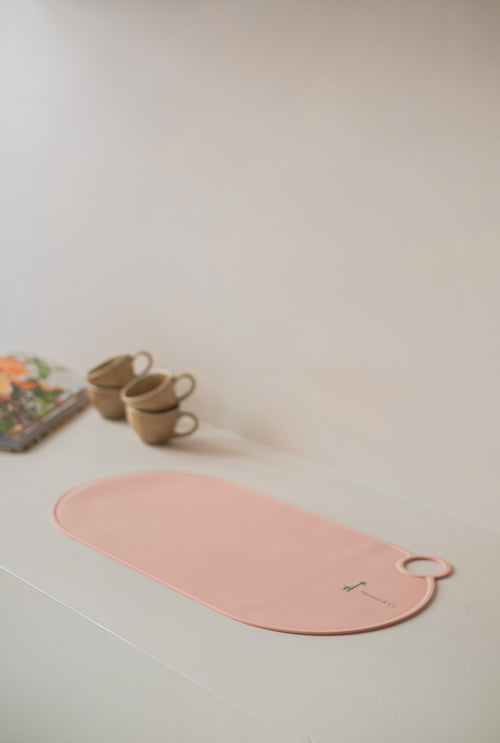 napperon souple en silicone, micasso and co, vieux rose