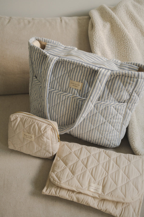 Sac à couches en coton biologique - Collection rayée