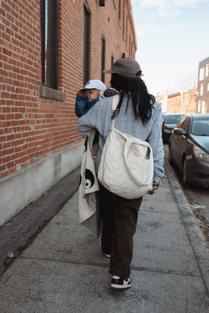 Sac à couches en coton biologique - Collection Vichy