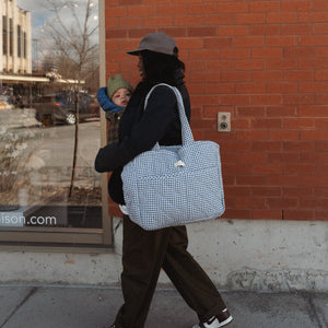 Sac à couches en coton biologique - Collection Vichy