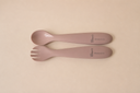 Ensemble cuillère et fourchette en silicone pour enfant