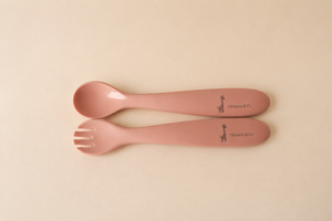 Ensemble cuillère et fourchette en silicone pour enfant