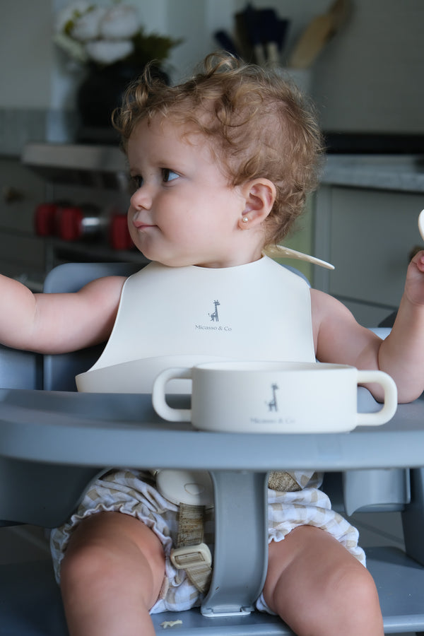 Silicone bowl with handles 