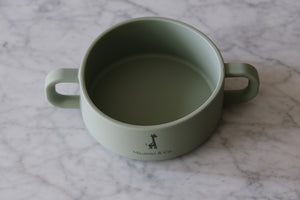 Silicone bowl with handles 